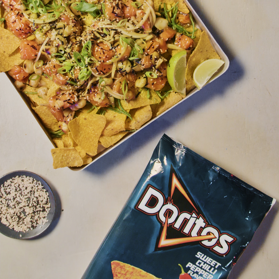 Loaded Tortrilla Chips met Poke